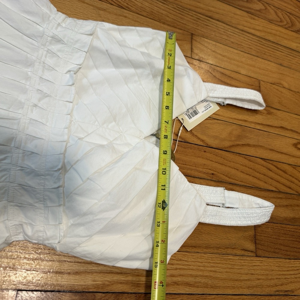 Ramy Brook NWT Marian Floral Scalloped Hem Mini White Dress Size 2 - Picture 9 of 9